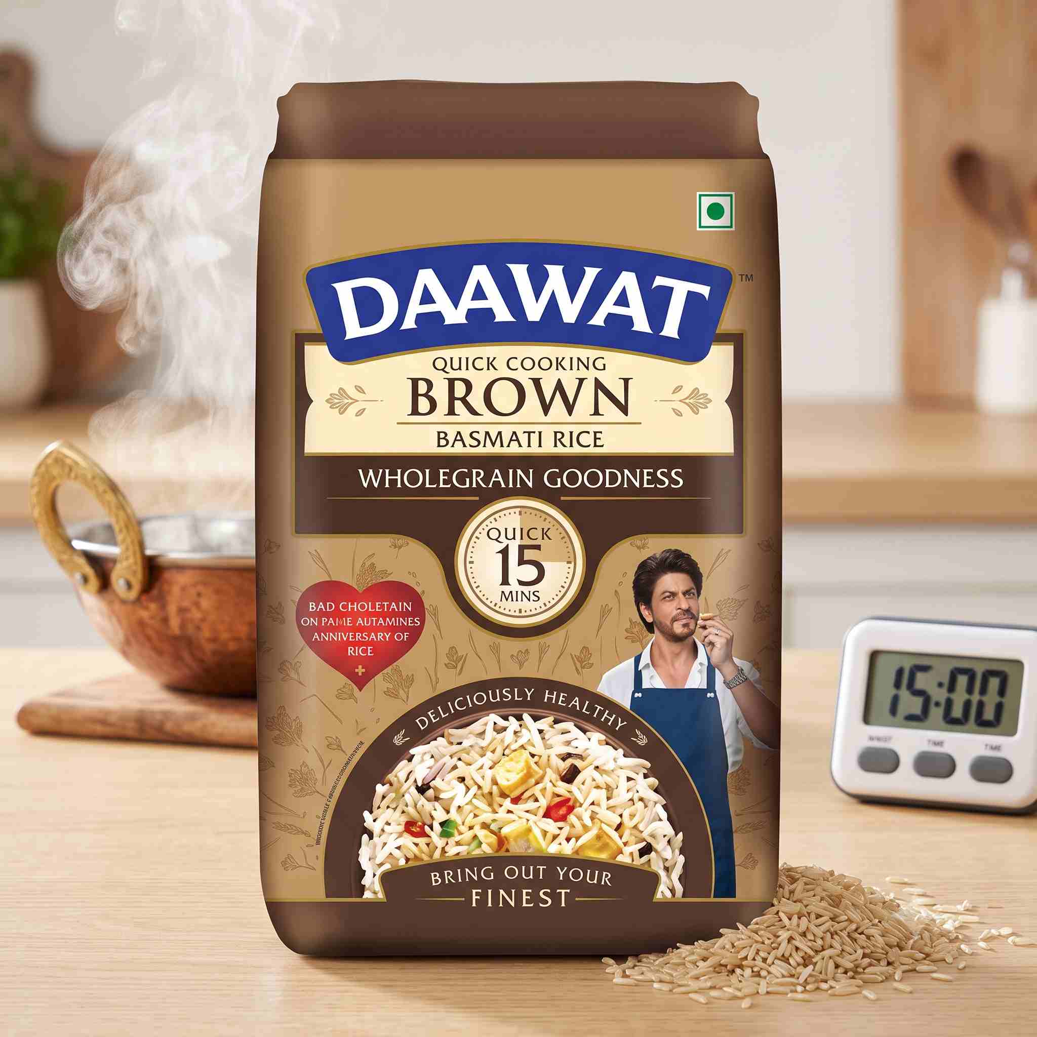 Daawat Brown Rice Quick Cooking Quick 15 Mins