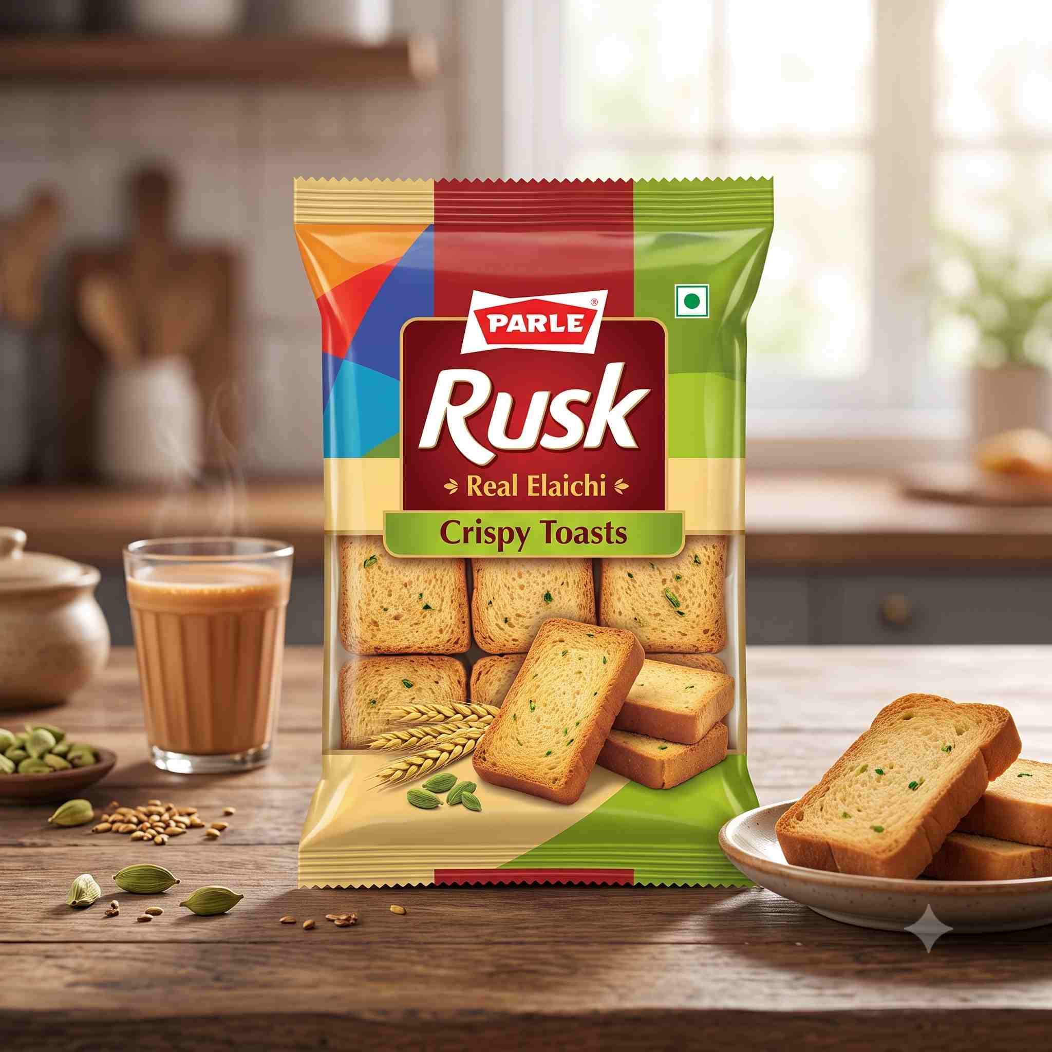 Parle Rusk Real Elaichi Crispy Toasts