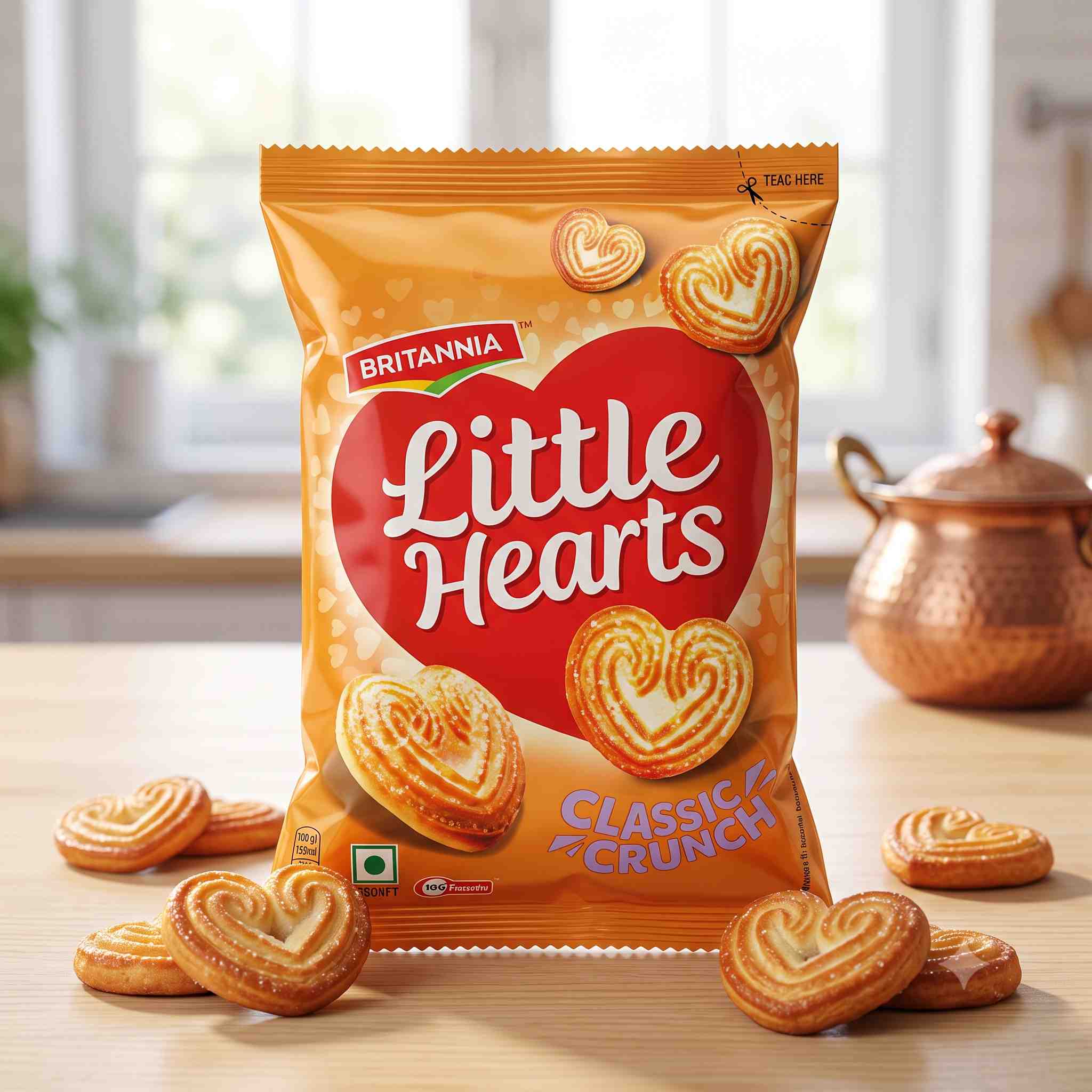 Britannia Little Hearts Sugar Glazed Biscuits