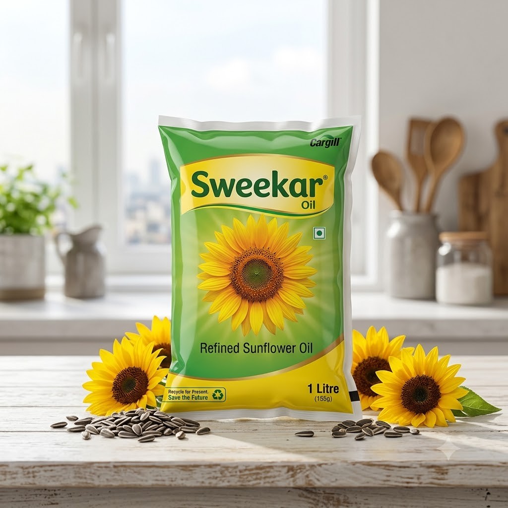 Sweekar Refined Sunflower Oil Pouch