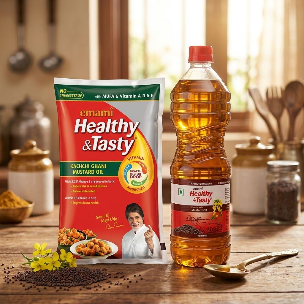 Emami Healthy & Tasty Kachhi Ghani Pure Mustard Oil