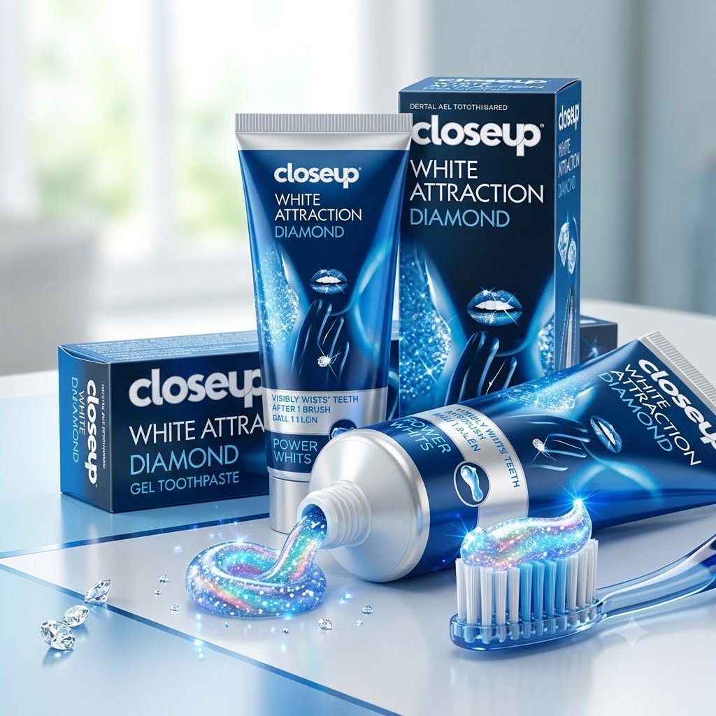 Closeup White Attraction Diamond Gel Toothpaste