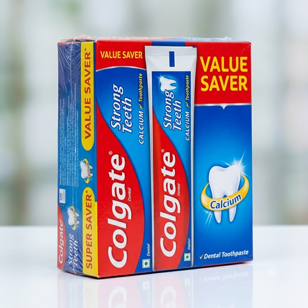 Colgate Strong Teeth Calcium Dental Toothpaste (Value Saver)