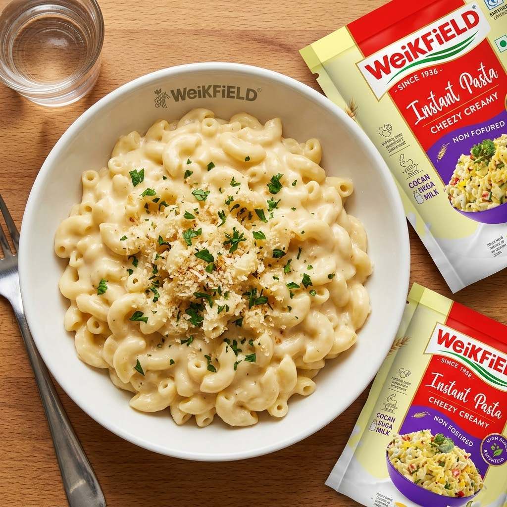 Weikfield Cheesy Creamy Macaroni Pasta Bowl