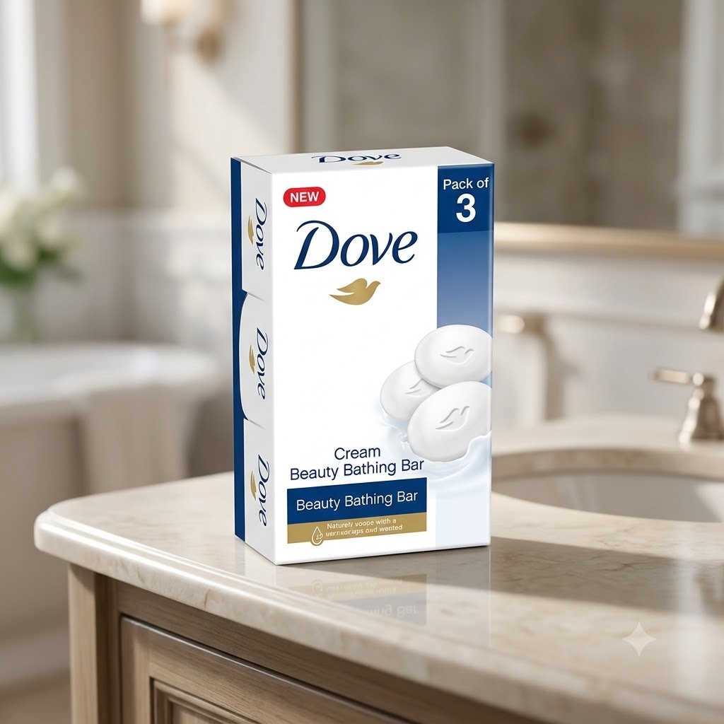 Dove Cream Beauty Bathing Bar (Pack of 3)
