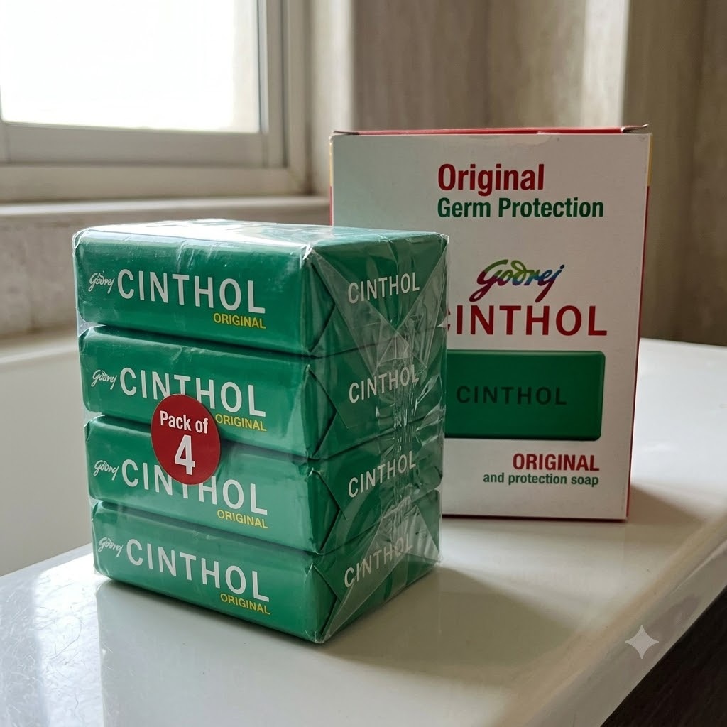 Cinthol Original Germ Protection Bath Soap (Pack of 4)