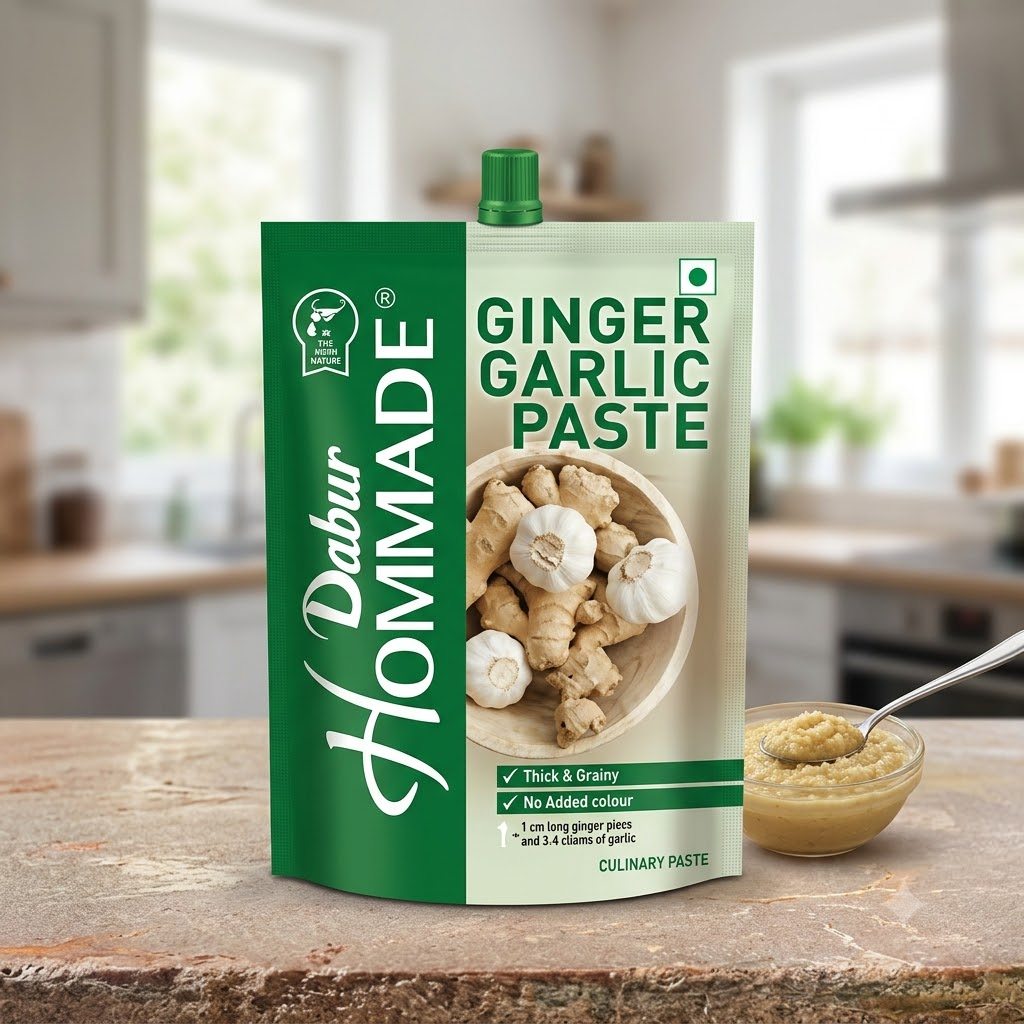 Dabur Hommade Ginger Garlic Paste Pouch